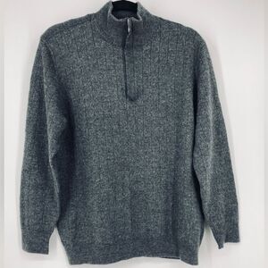 Claiborne Merino Wool Blend Charcoal Boy Sweater Size L